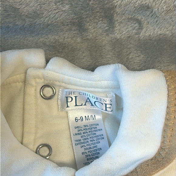 The Children's Place - soft plush/velour lined romper/sleeper. 6-9 months - Picture 2 of 4